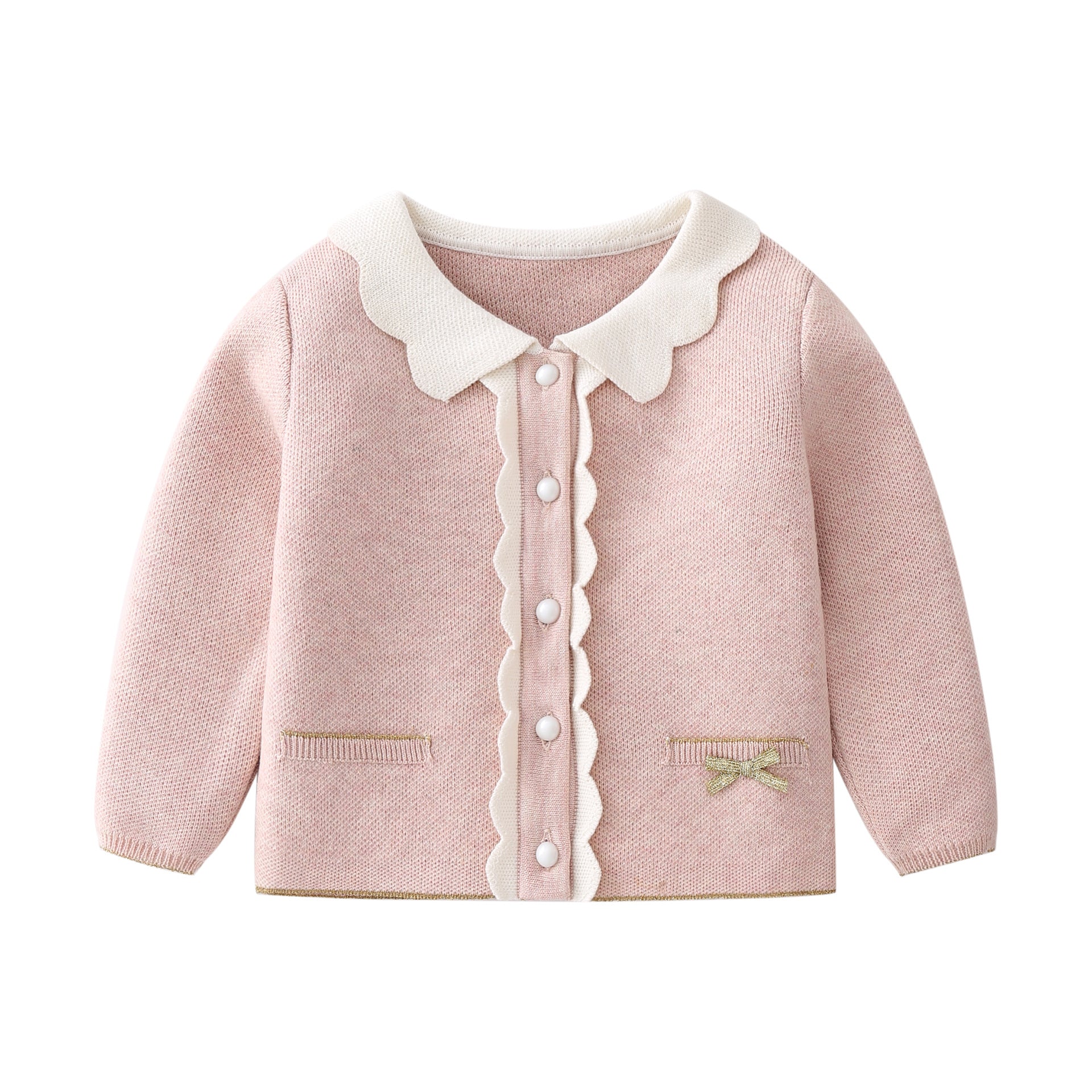 Baby Girl Cotton Knitted Cardigan And Skirt Suit Baby Girl Cotton Knitted Cardigan And Skirt Suit